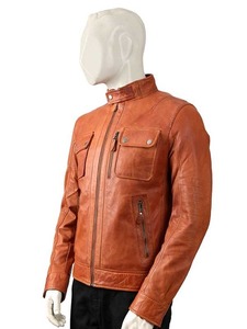 New Arrival Men's Ostrich Leather Bomber Jacket High Quality Canvas Eco-friendly Windproof Embossed Design <b>Maximize</b> Wear - Product Image 5