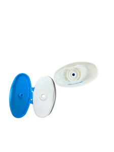 OEM/ODM Custom Oval Plastic Flip Top Cap 2-Color Cosmetic <b>Bottle</b> Closure Snap On Shampoo <b>Squeeze</b> Tube Lid - Product Image 1