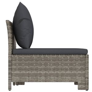 Set Lounge da Giardino in Polyrattan Grigio Leggero di Media Dimensione - Nuova Collezione Leggera - Product Image 5