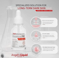 Ampoule Angel's Liquid Niacinamide Glutathione Centella Asiatica 700V 30ml, blanchiment en 7 jours, anti-rides, anti-âge, anti-taches
