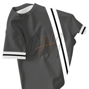 Camiseta de Manga Corta para Hombre, Cuello Redondo, Color Sólido, Bloques de Color en Contraste, Estampado de Letras, Corte Holgado Informal, Tejido de Punto, 100% Algodón - Product Image 1
