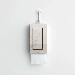 Distributeur mural de mouchoirs pour salle de bain, à extraction par le bas, 3 plis, en pâte de bois vierge douce - Product Image 3