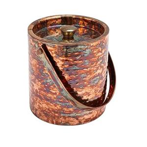 Cubo de hielo de cobre rosa con aislamiento de doble pared para fiestas, cubo de vino grande con asas - Product Image 3