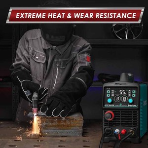 Gants de soudure en cuir de vachette pleine fleur à haute performance, résistants à la chaleur et aux étincelles, pour la lutte contre les incendies, la construction et le barbecue - Product Image 6