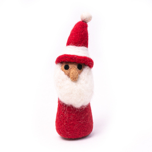 Figura de Papá Noel Hecha a Mano con Fieltro de Lana, Decoración Navideña para Interiores, Adorno para Mesa de Navidad - Product Image 1