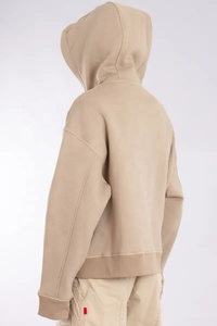 เสื้อสเวตเชิ้ตผ้าเดนิมมีฮู้ดสำหรับผู้ชายผ้าฝ้าย100% พื้นสไตล์ใหม่ย้อนยุค - Product Image 2