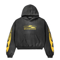 Ensemble de survêtement unisexe effet délavé, qualité supérieure, coupe ample, 100% coton, avec sweat à capuche et pantalon