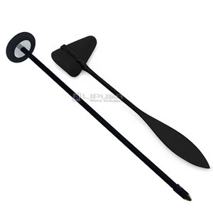 Ensemble de 2 marteaux réflexes noirs comprenant un marteau réflexe de percussion Taylor de 7,5 pouces et un marteau réflexe neurologique de 9 pouces - Product Image 1