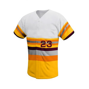 Uniforme de baseball personnalisé avec nom et numéro brodés, chemises décontractées de softball, vêtements de rue pour hommes, style hip-hop, respirant, grandes tailles - Product Image 2