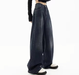 Jeans Extra Grandes para Mujer, Corte Holgado, Estilo Retro Vintage, Pierna Ancha, Pantalones Holgados para Mujer - Product Image 3