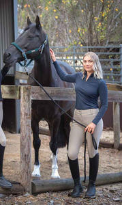 Women Professional Horse Riding Training Top Breathable Stretch Lightweight Long Sleeve <b>Equestrian</b> Apparel Horse Riding Top - Product Image 4