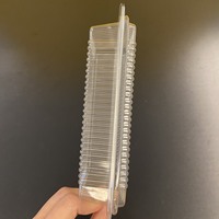 Boîte de conservation des fruits en plastique PET transparent de qualité alimentaire, écologique, jetable, avec logo personnalisé, boîte à gâteaux, vente en gros