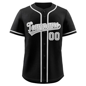 Maillot de baseball personnalisé avec nom et numéro, accents bleus, haut décontracté à col en V avec boutons - Product Image 4