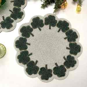 Nuevo mantel individual hecho a mano con bordado de cuentas de vidrio y semillas para eventos festivos, decoración del hogar, mantel moderno para mesa de café o comedor. - Product Image 5