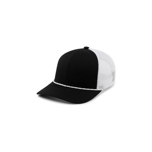 Unisex Mesh Trucker <b>Hat</b> 6-Panel Adjustable Cap Black Casual Style Adult Spring <b>Summer</b> - Product Image 2
