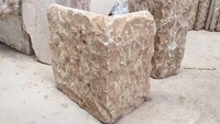 Dalles de pierre calcaire beige naturel rustique pour revêtement mural intérieur et extérieur, pierre véritable empilée pour mur extérieur