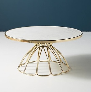 Premium Gold Metal <b>Cake</b> <b>Stand</b> <b>Marble</b> Top Round Dessert Display <b>Stand</b> Wedding Party Decor - Product Image 1