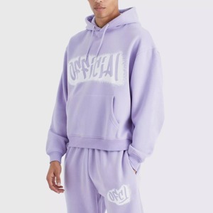 Custom Wholesale OEM ODM Hooded Streetwear Cotton <b>Tracksuit</b> Puff Printing Logo Soft Breathable Fabric Gym Fitness Training Wear - Product Image 4