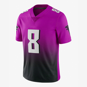 Ensemble de maillots de football américain de couleur unie pour adultes, manches courtes, 100% polyester, service OEM personnalisé disponible, séchage rapide, respirant - Product Image 3