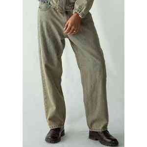 Jeans en denim pour homme de qualité supérieure, coupe ample personnalisée, taille mi-haute, style ceinture, en tissu respirant - Product Image 3