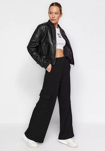 กางเกงขายาวลำลองผู้หญิงเอวสูงทรงหลวม น้ำหนักเบา ราคาถูก ขายส่ง รับผลิตแบบ OEM - Product Image 3