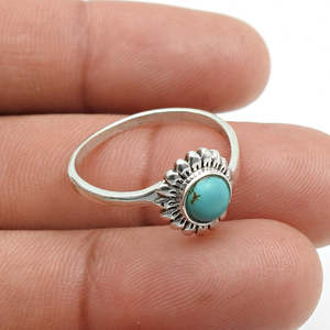 Handmade Bohemian Jewelry Best Classic Handmade Design <b>Ring</b> In 925 Solid Sterling Silver Comes With Natural <b>Turquoise</b> Gemstone - Product Image 5