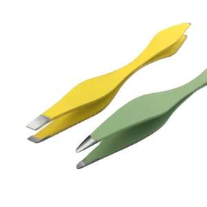 Pinzas de Cejas Profesionales de Doble Cara, Delgadas y Pulimentadas, de Acero Inoxidable de la Mejor Calidad - Product Image 4