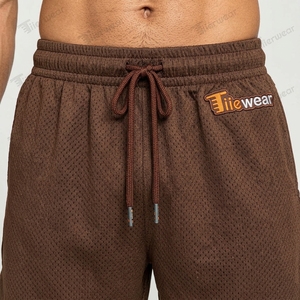 Shorts de sport tendance pour hommes, légers, respirants, en mesh, pour la course à pied, le basketball, l'entraînement, avec taille élastique, séchage rapide, fitness - Product Image 5