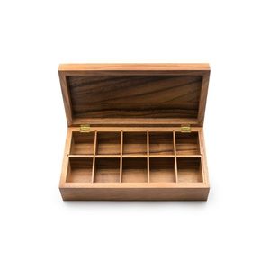 Wholesale Handmade Durable Wooden <b>Tea</b> Storage <b>Box</b> with Lid | Rustic <b>Tea</b> Bag Organizer Compartments & Elegant <b>Tea</b> Chest Storage - Product Image 2