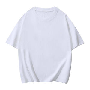 T-shirts pour hommes en coton 100% surdimensionnés avec logo personnalisé, lavage à l'acide, respirants, en tissu peigné, col tombant, séchage rapide - Product Image 6