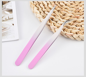 CUSTOM Stainless Steel Durable Smooth Tip 10mm Tweezers for Eyebrow Hair Plucking-Wholesale Packaging - Product Image 3