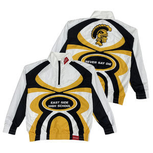 Conjunto Deportivo Personalizado con Chaqueta Cortavientos y Pantalones Cortos, Diseño de Logotipo Bordado, con Cierre de Cremallera 1/4, en Tela de Alta Calidad - Product Image 1