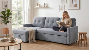 Sofá Cama Extraíble de Tela de Tres Plazas en Forma de L, de Alta Calidad, con Almacenamiento, Gran Venta 2026 - Product Image 6