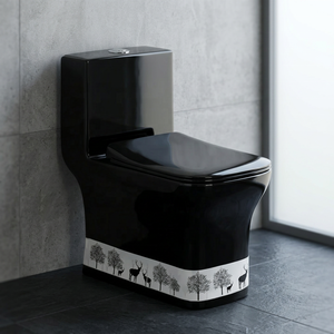 WC monobloc en céramique Vistaar Modern One Piece, à siphon en S, sanitaires pour salle de bain design. - Product Image 6