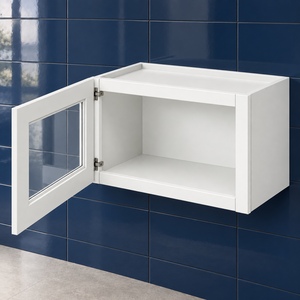 Gabinete de pared con puerta de vidrio personalizado de 21 x 12 pulgadas, blanco, estilo Shaker, RTA, directo de fábrica en Vietnam - Product Image 5
