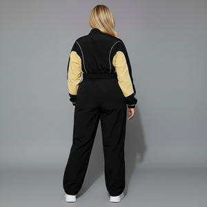 ชุดลำลองแฟชั่นสีสันตัดกันทรงหลวมแบบ 2 ชิ้นสำหรับผู้หญิง ปี 2026 รุ่นใหม่ล่าสุด รับสกรีนโลโก้ สตรีทแวร์ ชุดวอร์ม - Product Image 6