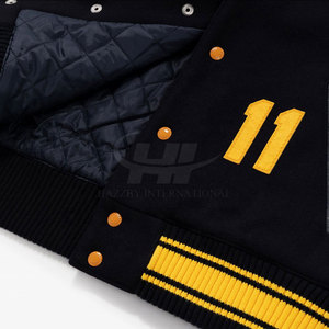 แจ็คเก็ตเลตเตอร์แมนสั่งทำคุณภาพดีที่สุดสำหรับผู้ชาย เสื้อกันหนาวคอตั้ง โลโก้ด้านหน้า เป็นมิตรกับสิ่งแวดล้อม ระบายอากาศได้ดี แห้งเร็ว - Product Image 5