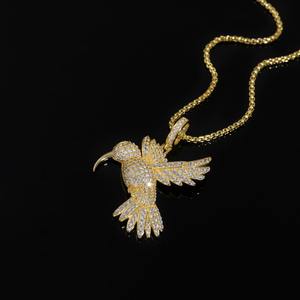 Pendentif Hip Hop Aigle en Argent Sterling 925 Sertie de Zircons - Product Image 4