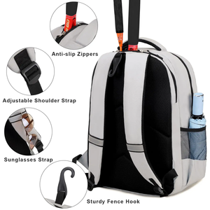 Sac de baseball personnalisé avec logo, design tendance, 50-70L, polyester, capacité de 2 raquettes pour badminton, squash, pickleball, pagaies et balles - Product Image 5