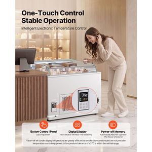Commercial Open Air Merchandiser <b>Refrigerator</b> 3.1 Cu. Ft. Shelving Display Cooler with Fan Cooling and LED Lighting - Product Image 4
