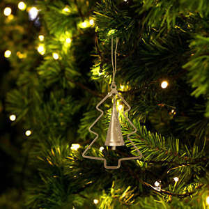 Custom Logo Christmas <b>Ornament</b> Gold Metal Christmas <b>Tree</b> <b>Ornament</b> with Hanging Bell Festive <b>Tree</b> Decoration - Product Image 2