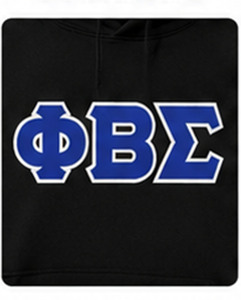 Phi Beta Sigma Black Hoodie <b>Men's</b> Cotton Fleece Sweatshirt Regular Fit Front Greek Letters Design Casual Breathable 360g Winter - Product Image 5