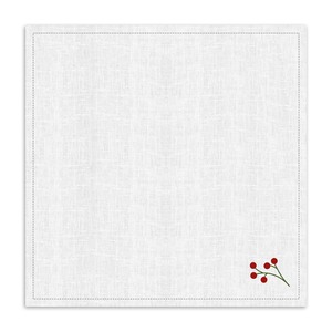 Serviette de table en coton avec broderie cerise, décoration de table, serviette écologique, douce et de qualité supérieure pour Noël - Product Image 2