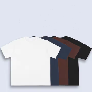 Custom Logo Men's Cotton <b>T</b>-<b>Shirt</b> Short Sleeve O-Neck Casual Solid Color Breathable Regular Fit Jersey Knitted Front Print - Product Image 3