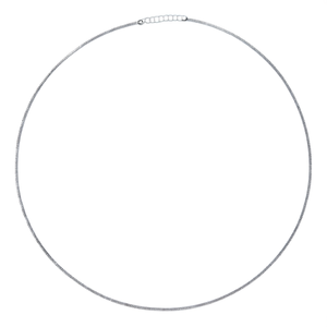 Collar de Cadena de Serpiente de Moda de 18 Pulgadas - Plata de Ley 925 con Baño de Rodio de 3mm - Product Image 2