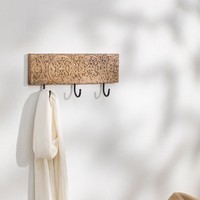 Porte-manteau mural en bois Vandana Flux Radiant