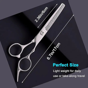 Ciseaux de barbier professionnels de qualité supérieure, en acier, à lame tranchante, avec pointe en céramique, pour salon de beauté et usage domestique, ciseaux à effiler - Product Image 2