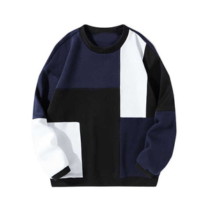 Nouveau service OEM en gros, dernier design, sweat-shirt pour homme en jersey uni 100% coton biologique, manches longues, col rond, hiver, grande taille - Product Image 1