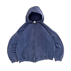 Sudadera con Capucha de Algodón Oversize de Invierno con Cremallera Completa y Estampado Personalizado de Alta Calidad para Hombre, Transpirable y a Bajo Precio - Product Image 4