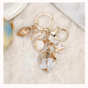 Porte-clés artisanal en coquillage naturel, accessoire de plage, cadeau d'été mignon pour les amoureux, pour sacs - Product Image 4